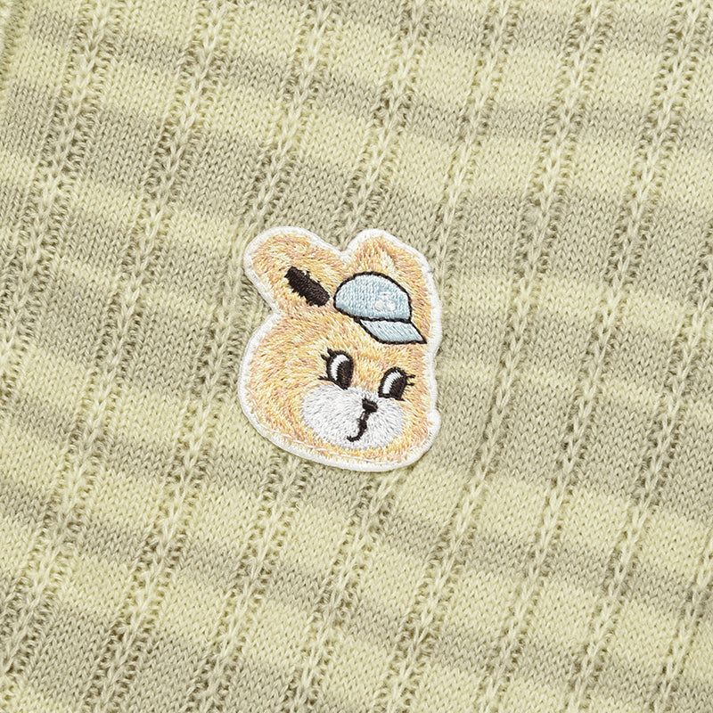 WITTY BUNNY STRIPE KNIT HOODIE [MINT]