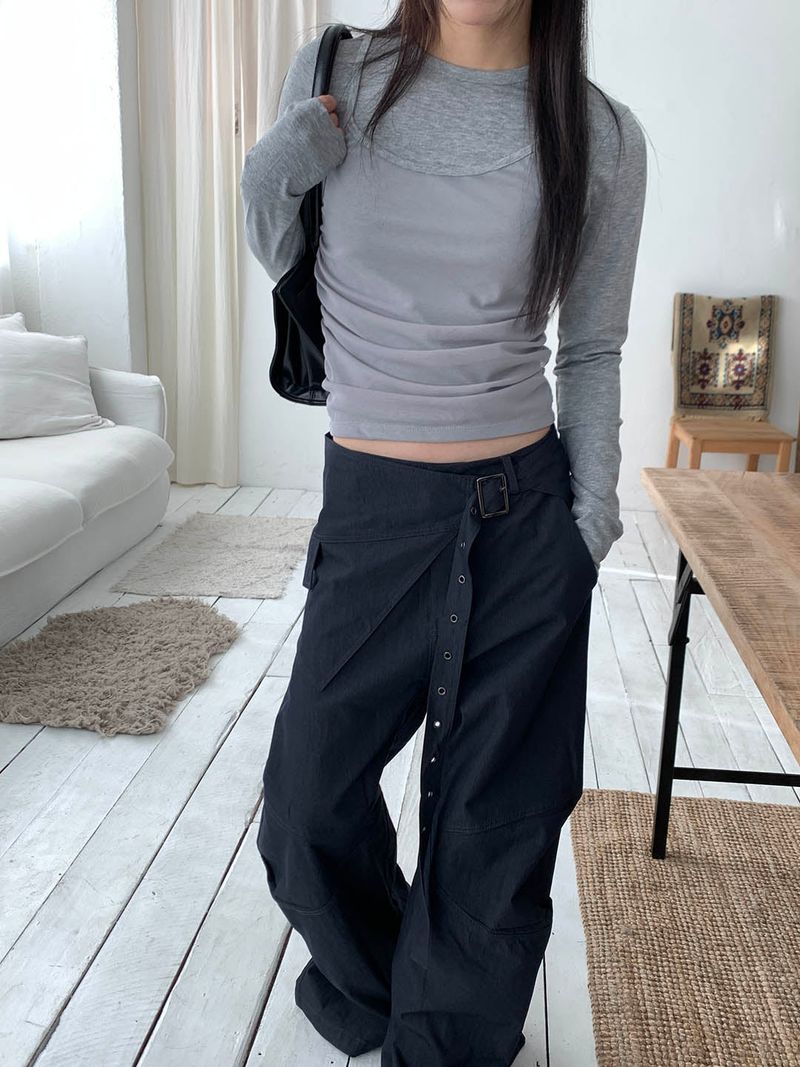 MUZESEOUL(ミューズソウル)の「Layered long sleeves(4color)(Tops)」