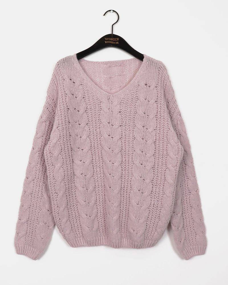 Wittle alpaca twisted V-neck knitwear
