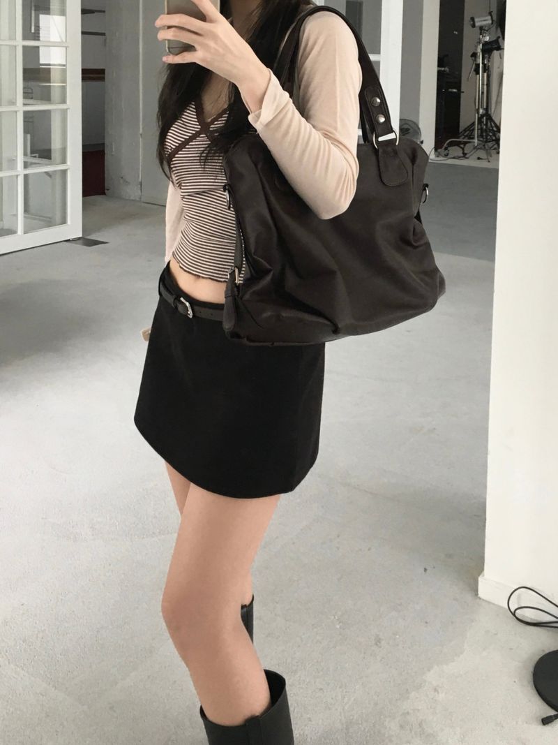 Cust Leather Shoulder Bag (3 colors)