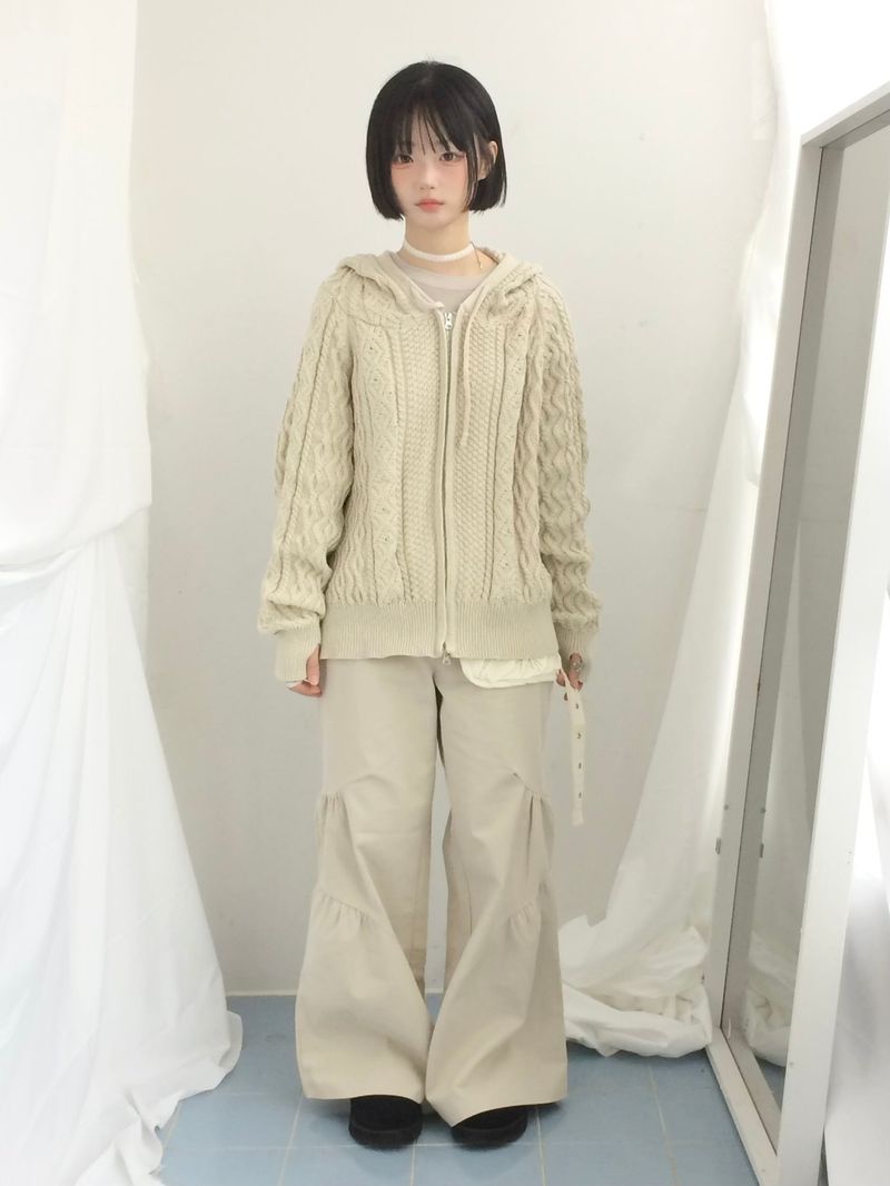 Two Way Cozy Textured Knit Hood