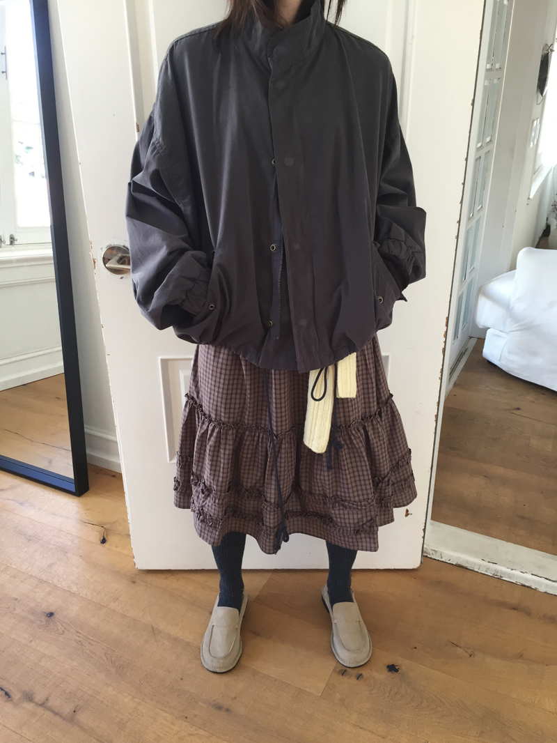 Bell half-neck peach field jacket (4color)