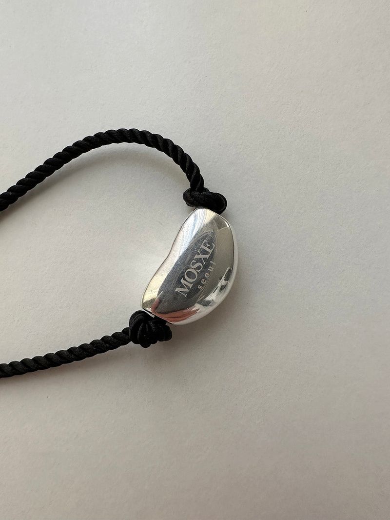 [Hand made/925silver] Long string bean necklace (2color)