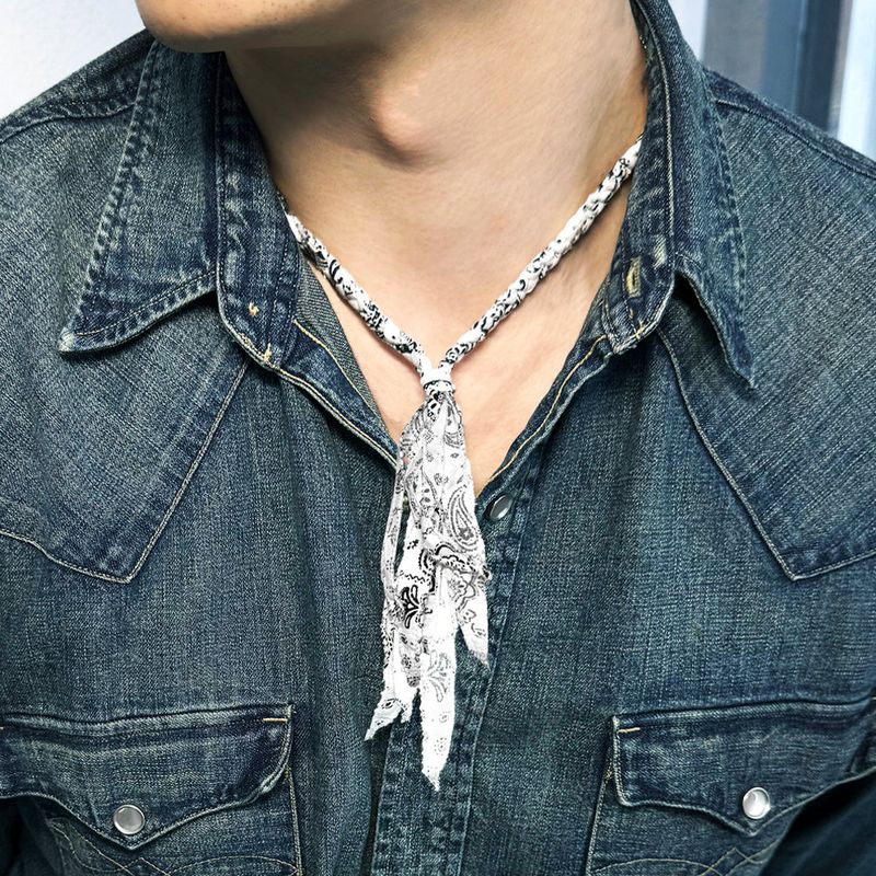 S SY（エスエスワイ）の「[hand made] paisley bandana knot necklace white（Accessories）」