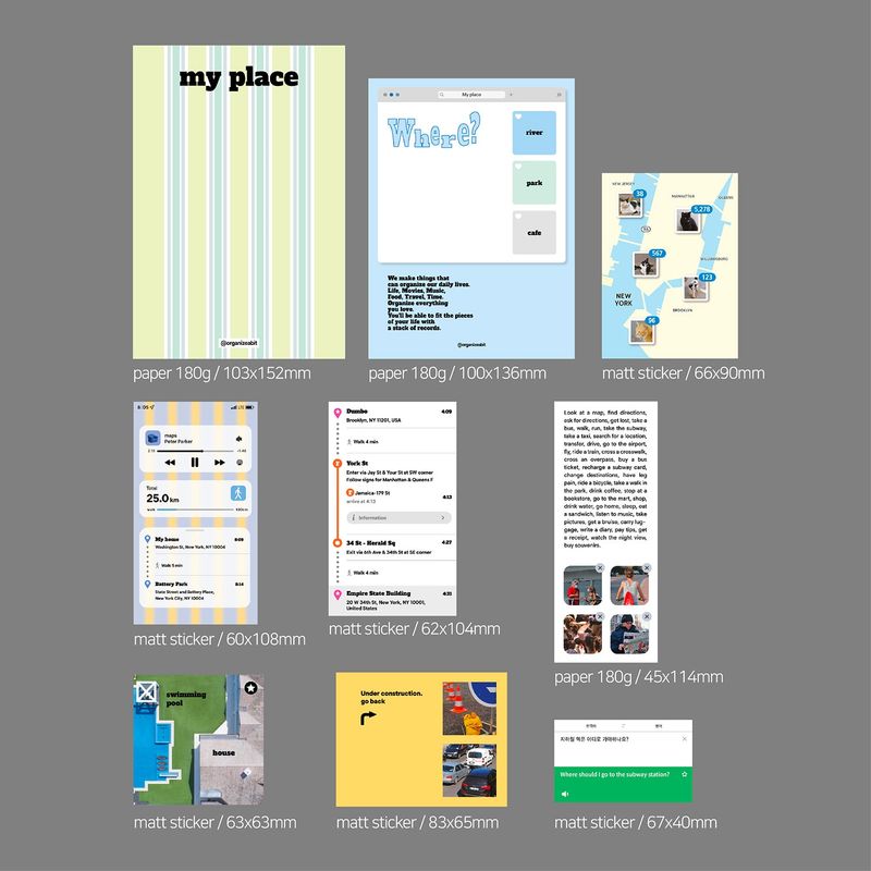 oab map pack / scrap sticker set