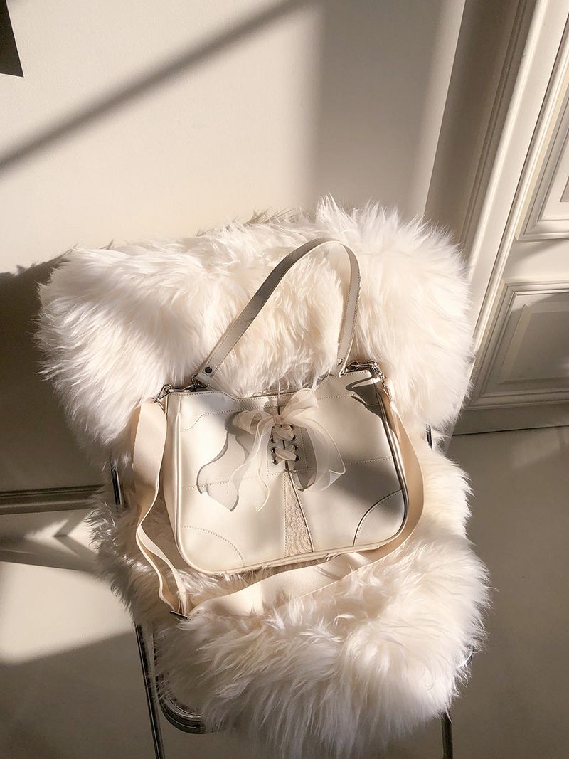 Bustier ribbon bag_ivory