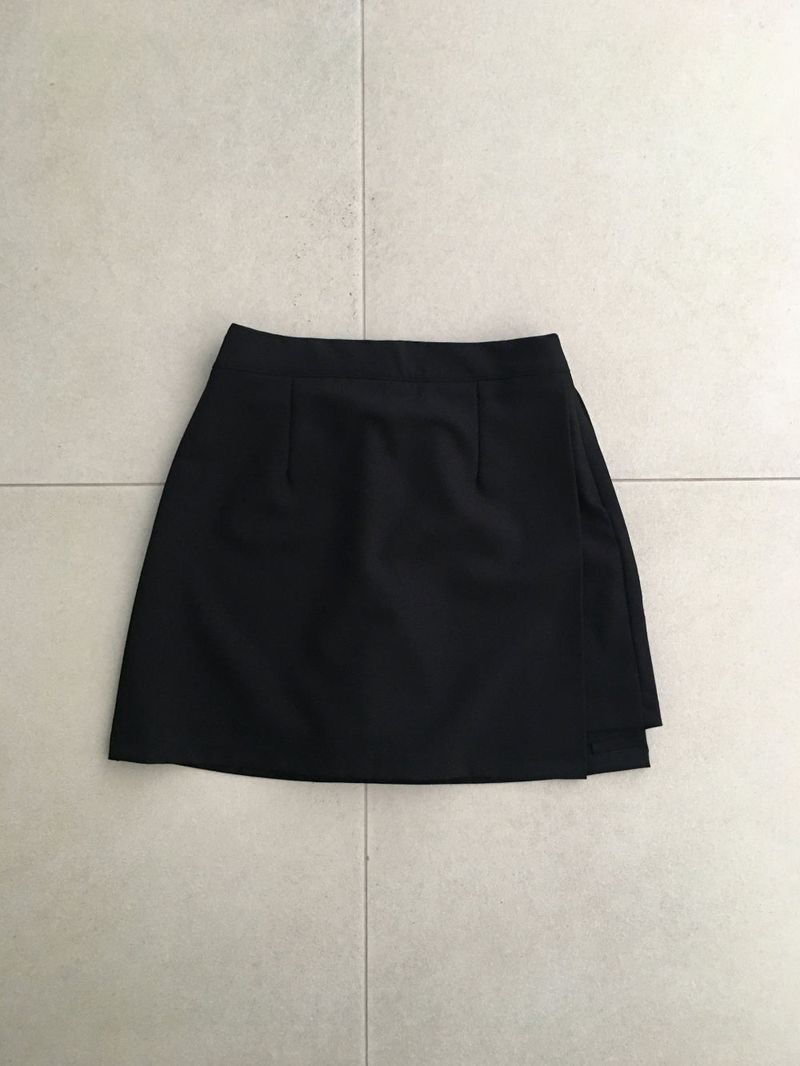 Classy slit layered skirt