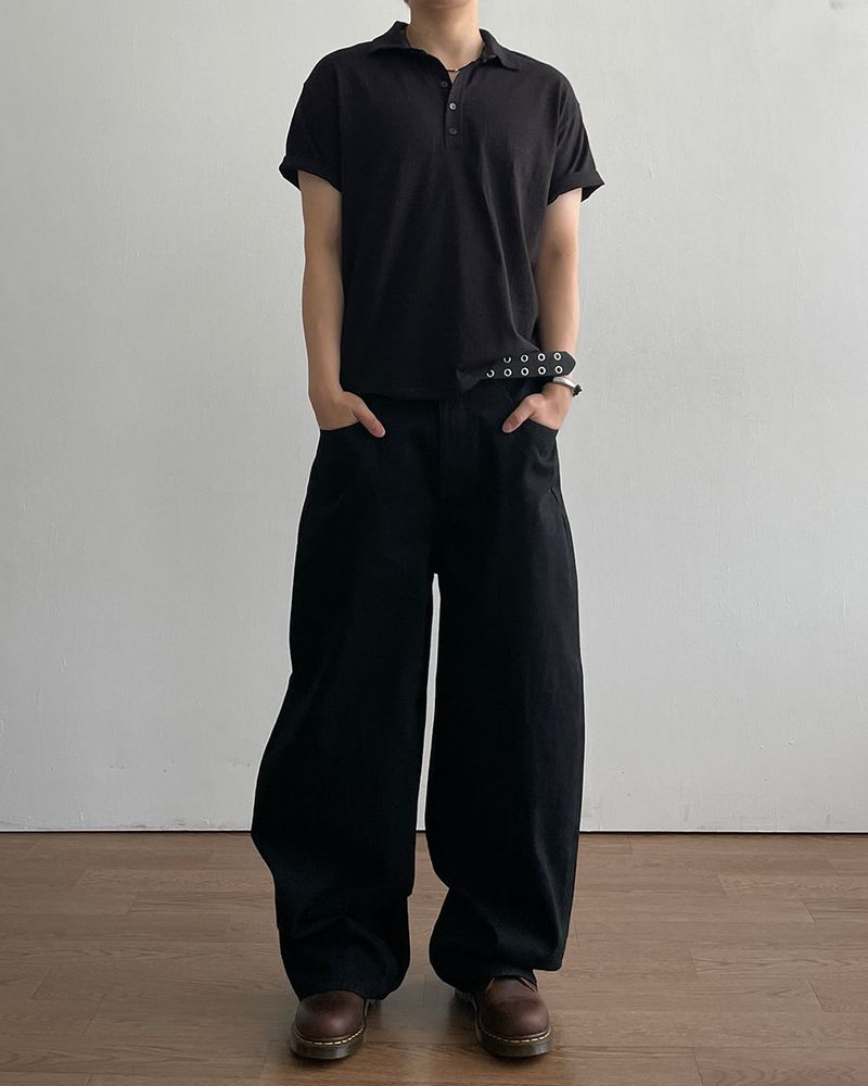 Goth Black Denim Pants