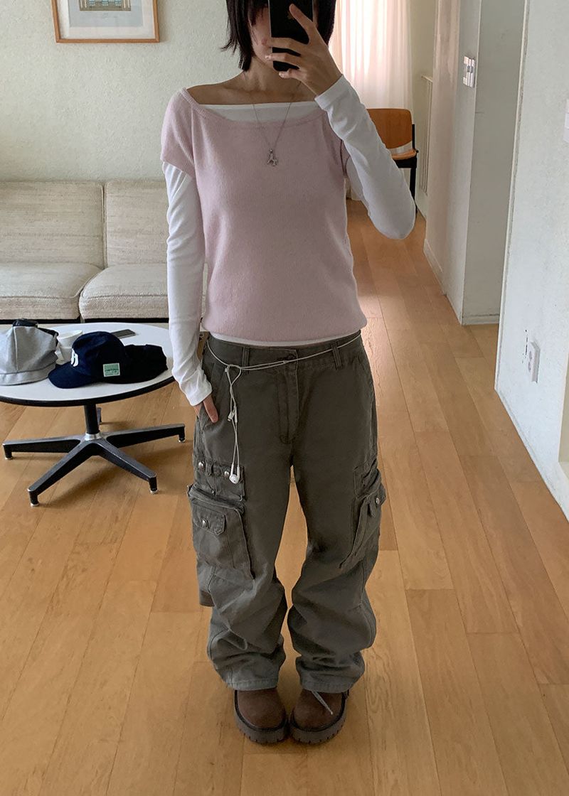 (UNISEX) FIELD BUTTON CARGO PANTS (3color)