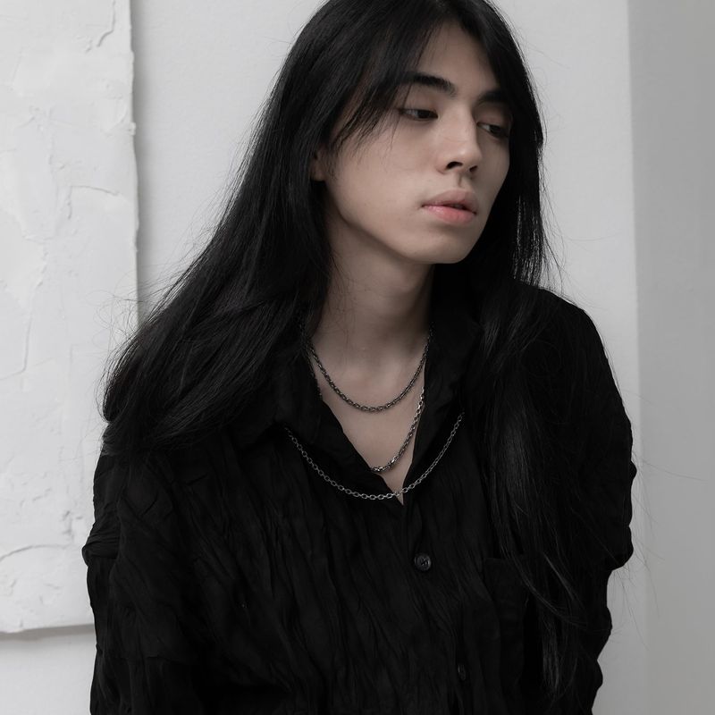 [BLESSEDBULLET]original chain necklace_dark silver