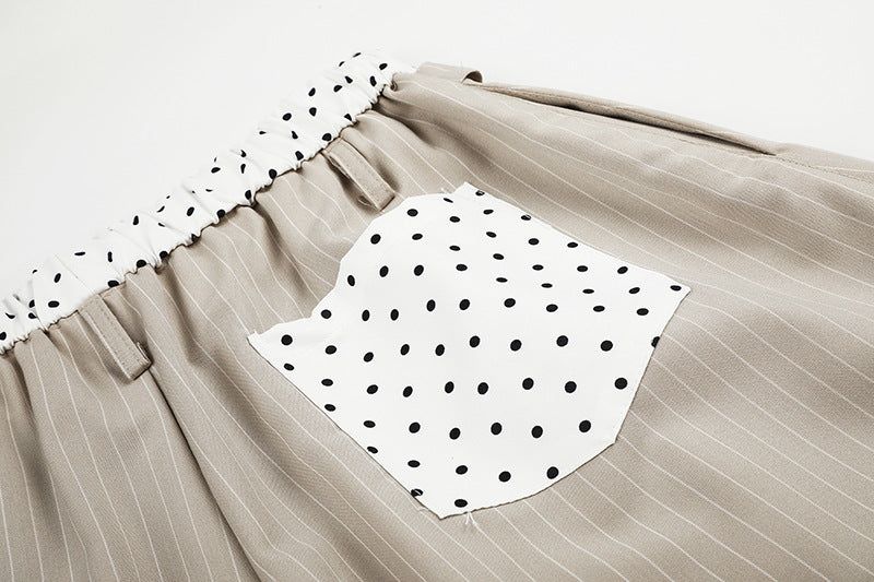 Olive Vintage Stripe Wide Pants