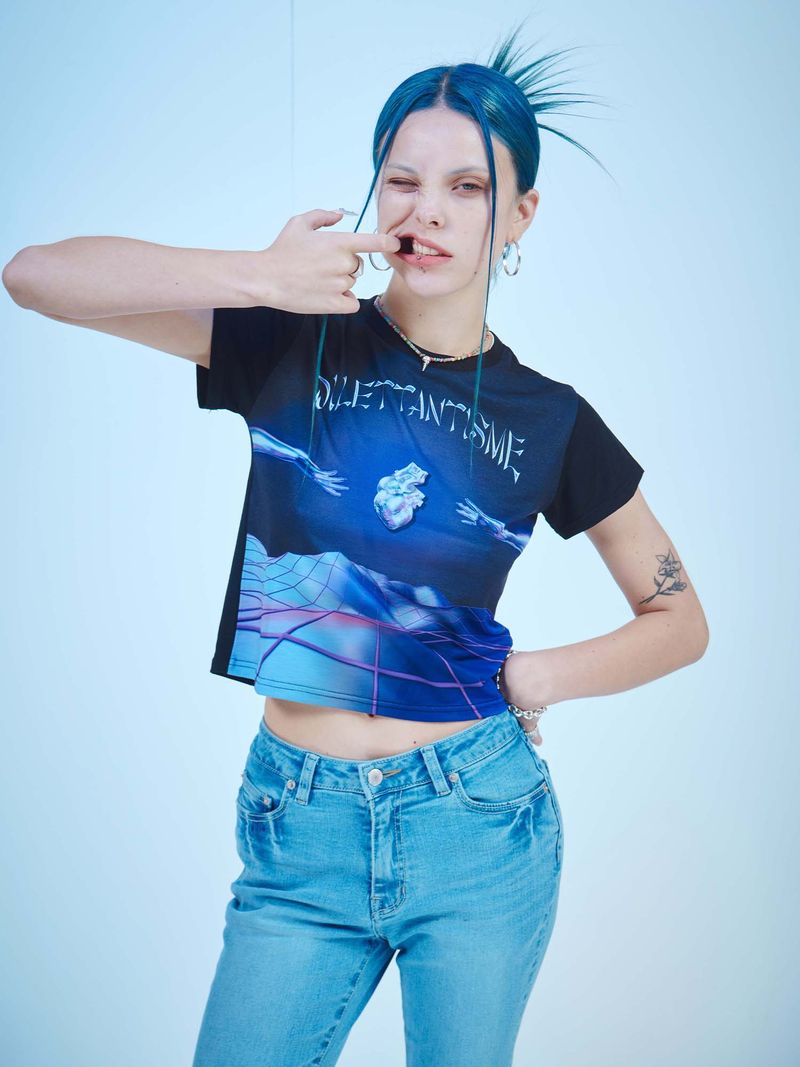 DILETTANTISME（ディレッタンティズム）の「PURLPLE HEART CROP T（Tops）」