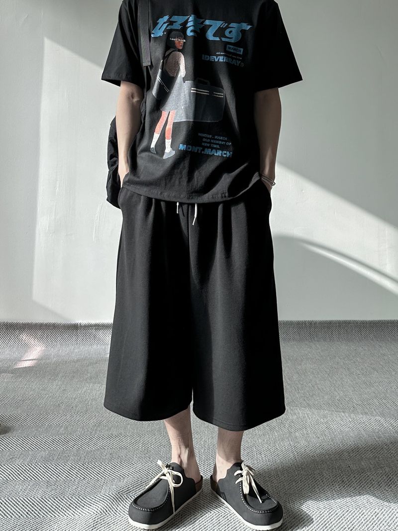 SIO two tuck bermuda sweat pants