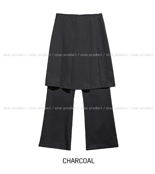 Epic Layered Pleated Skirt Pants