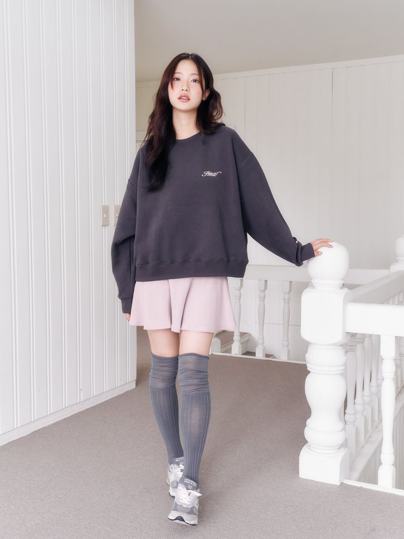 Knit mini flare skirt (PINK)