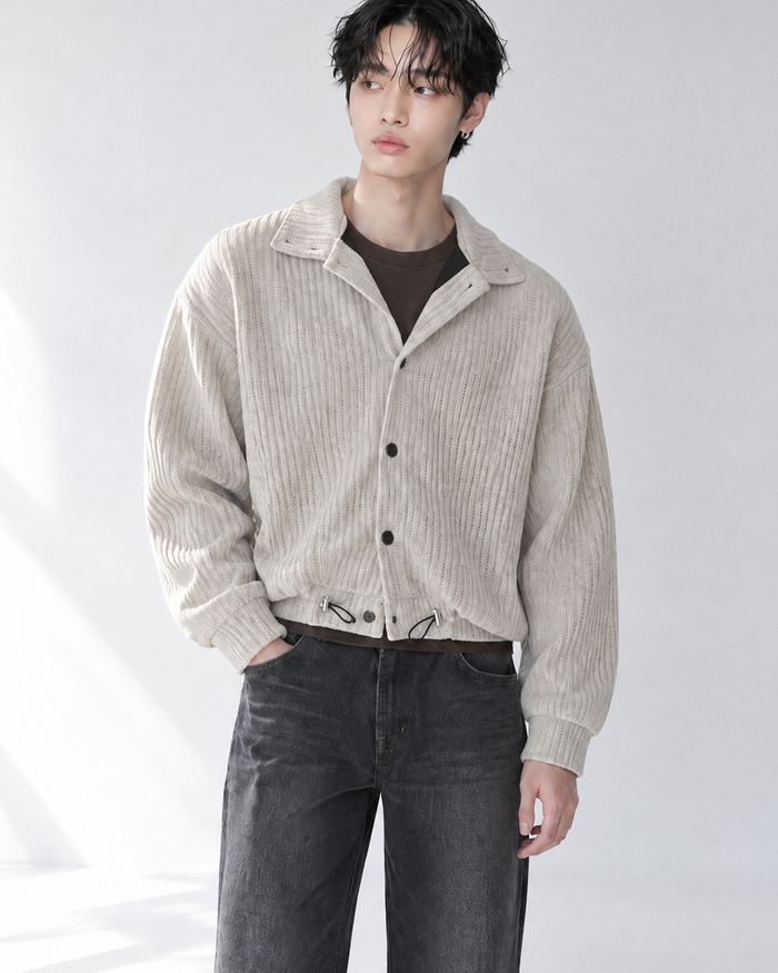 KIXI（キッシー）の「(UNISEX) ベロア ハイネック カーディガン（トップス）」