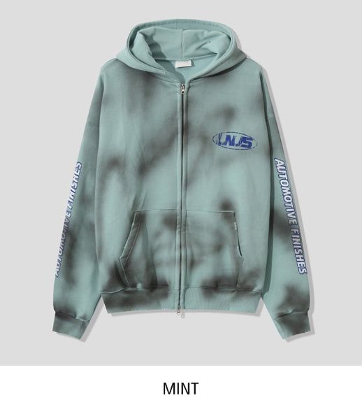 Motif Dirty Printing Hood Zip Up