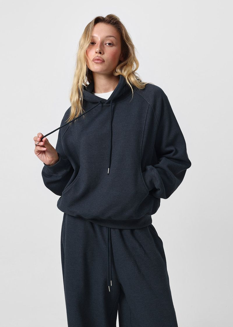 BLACKUP（ブラックアップ）の「[B-BASIC] Waffle Loose Fit Hoodie（Tops）」