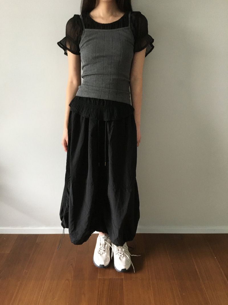 Vivi Balloon Long Skirt (3color)