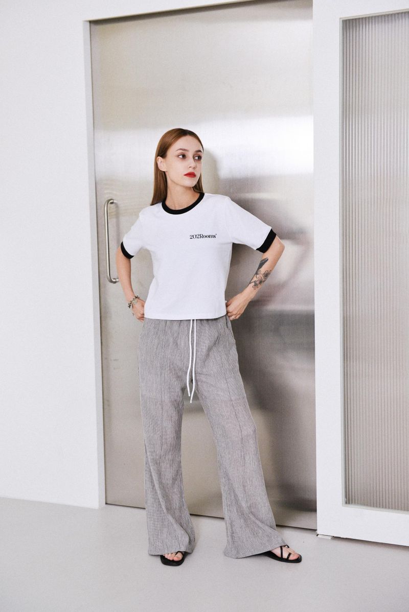 banding bootcut pants