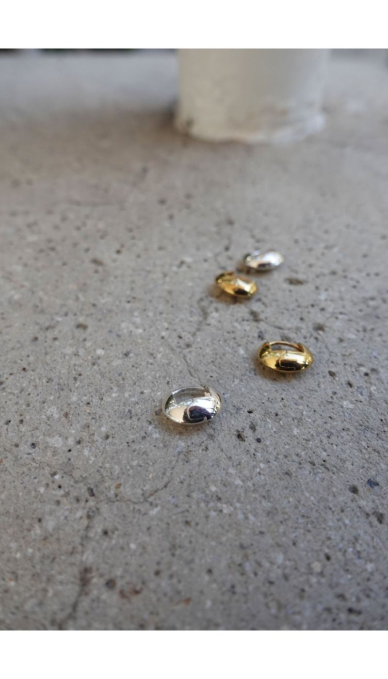 gold almond earrings