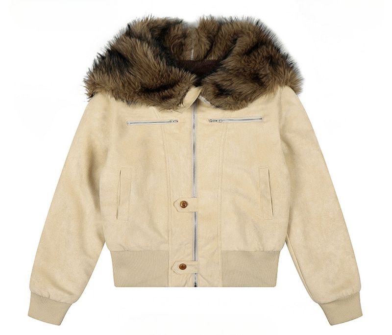Eloa Fur Collar Short Mustang