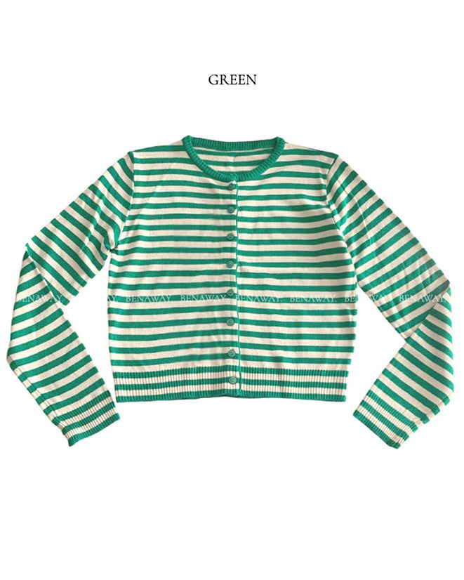 kitsch Round Stripe Cardigan 4C
