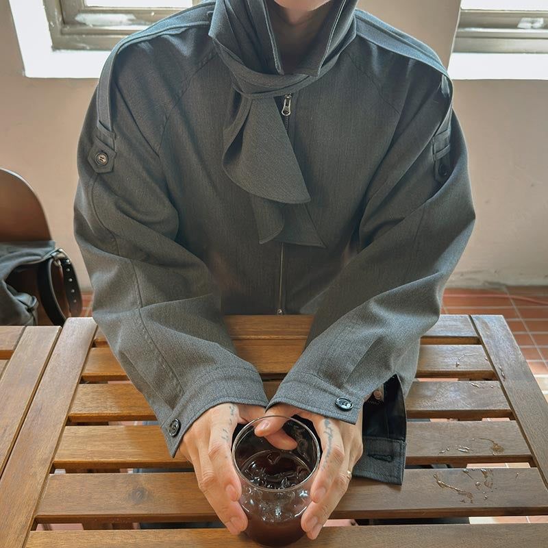 ASCLO Scarf Trench Jacket (2color)