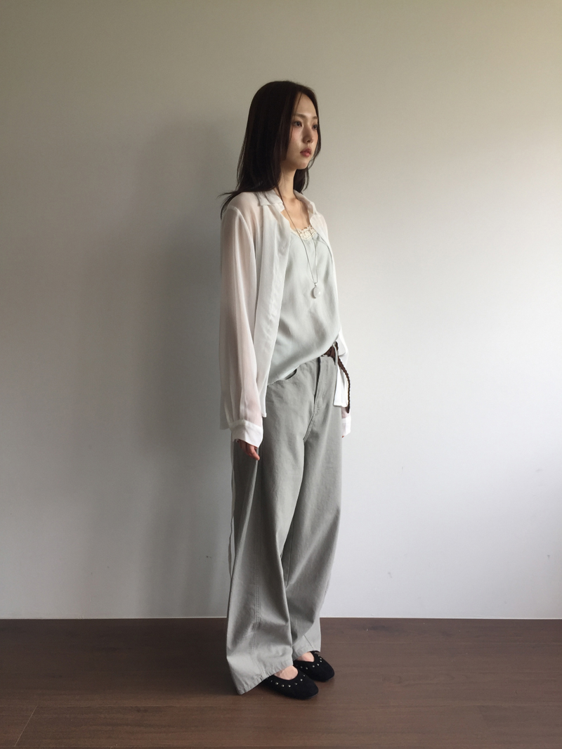 [SET]ミュート カーブドパンツ ＋ ベルト