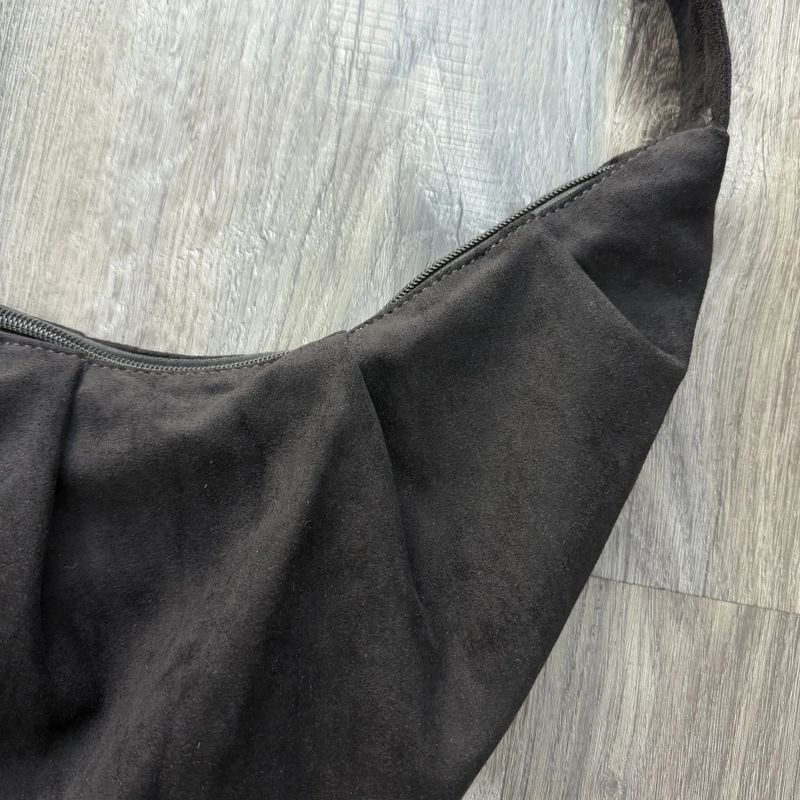 Ruched Crescent Shoulder Bag