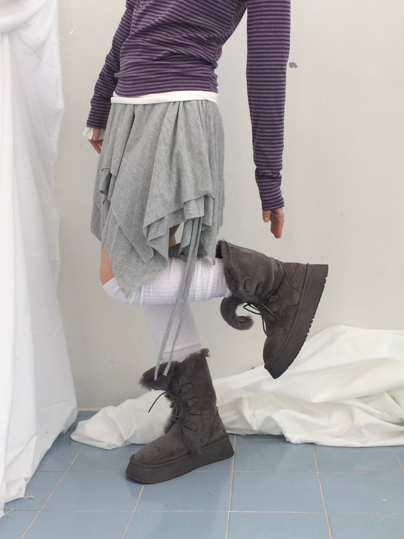 ribbonline wave skirt