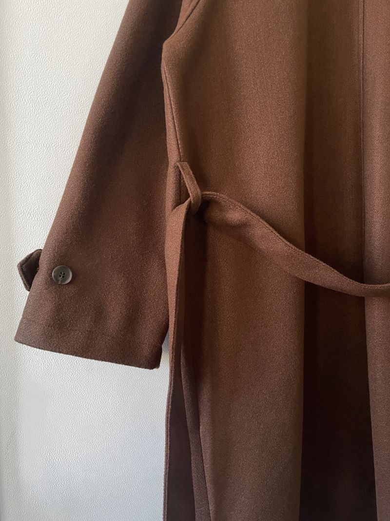 Neroli wool belted long coat