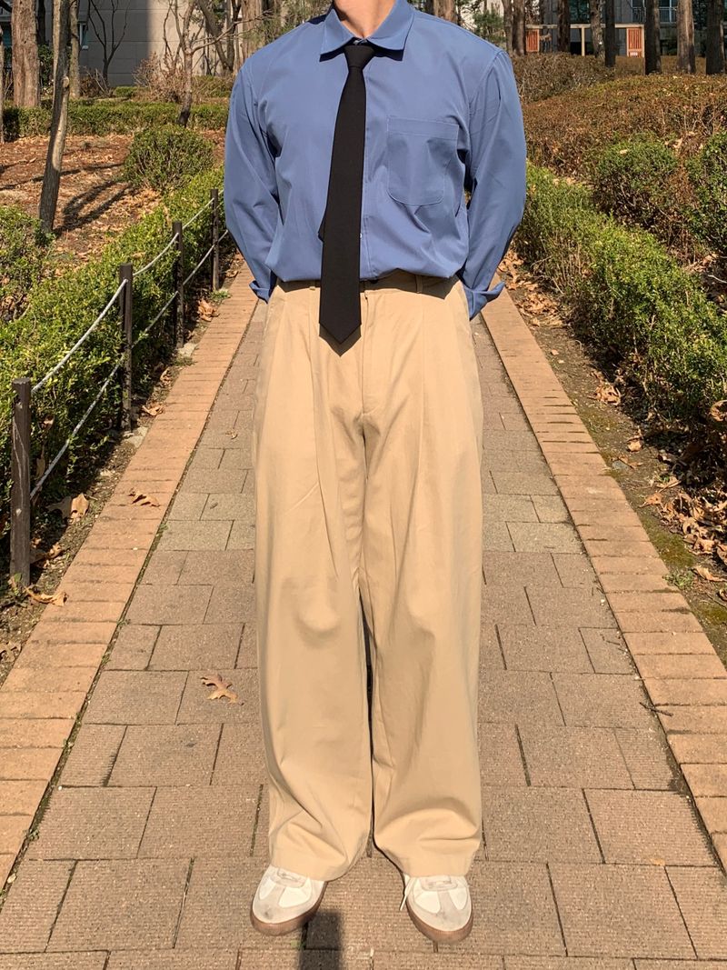 Mensfloor(メンズフロア)の「Nerd Two-tuck Cotton Pants(Pants)」