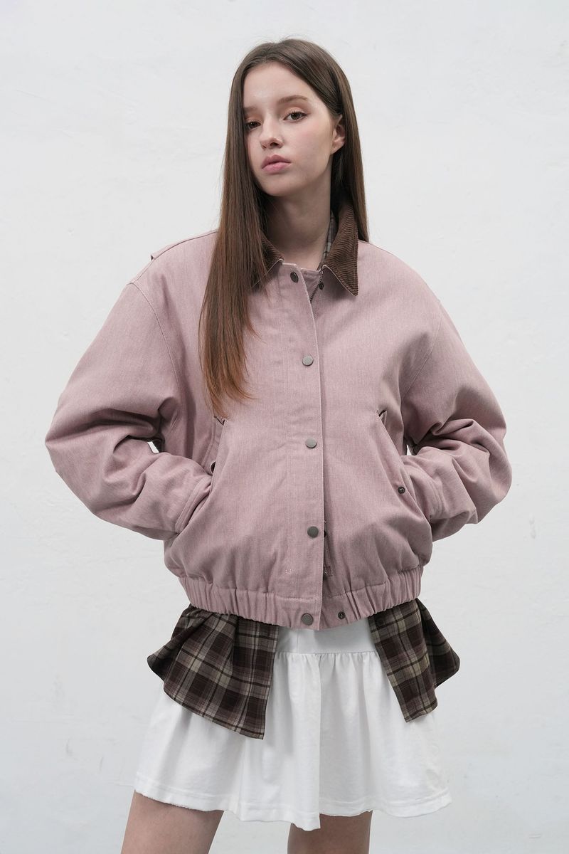 corduroy collar padding work jacket