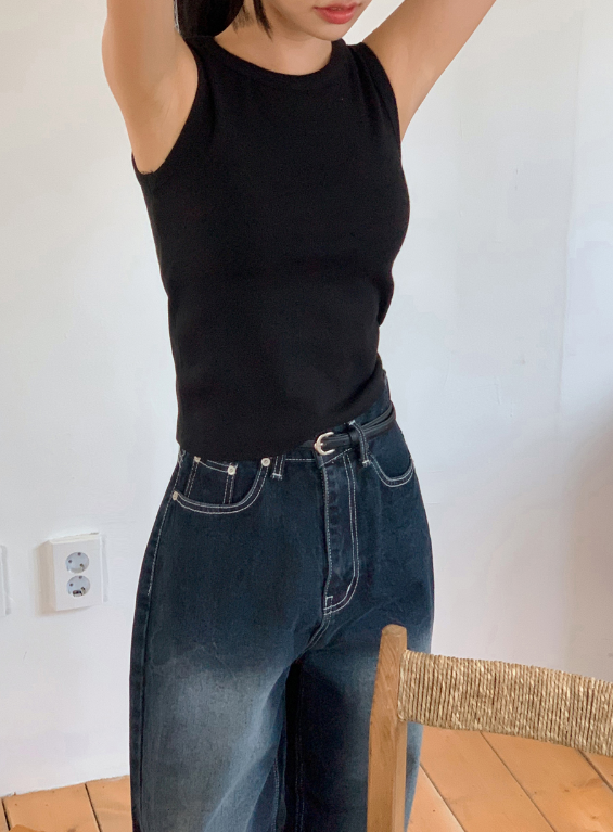 High Quality Basic Rib Sleeveless (5color)