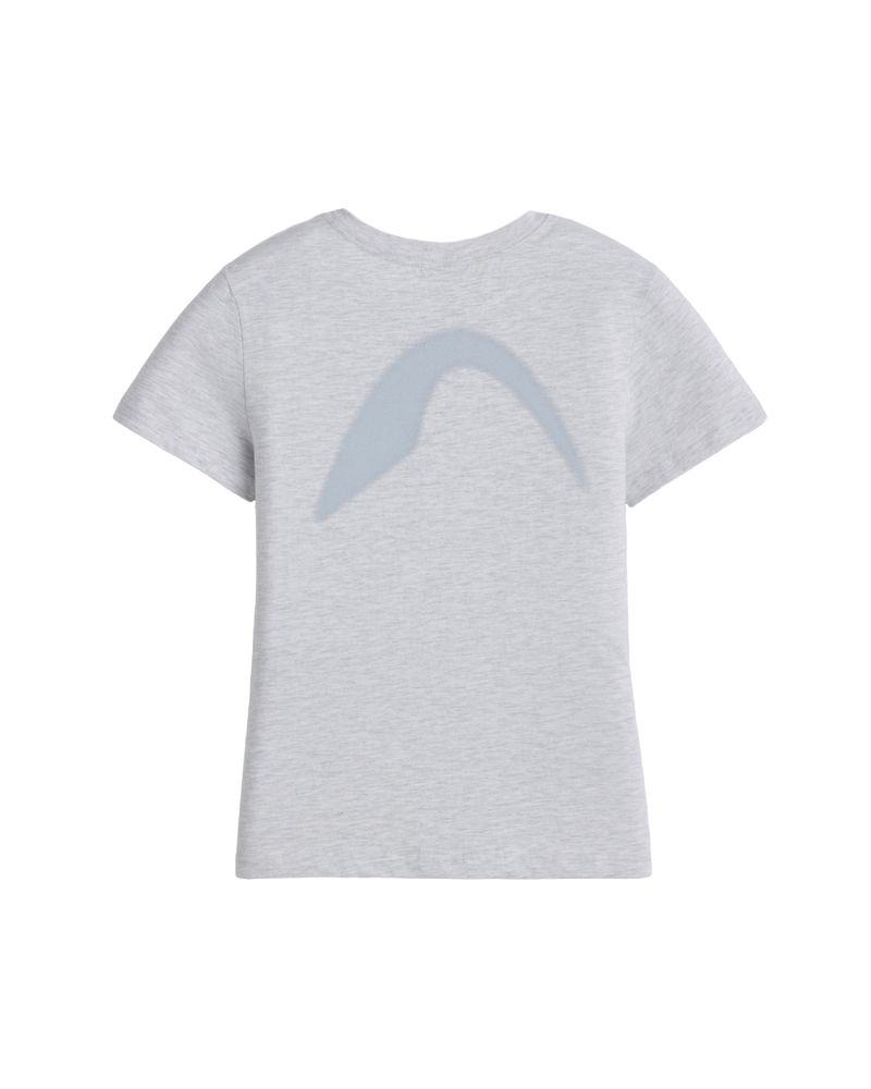 ZEROSI(ゼロシ)の「(W) ZRS スプレーロゴTシャツ(WHITE MELANGE)(トップス)」