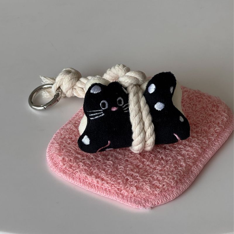 double dot visor cat keyring