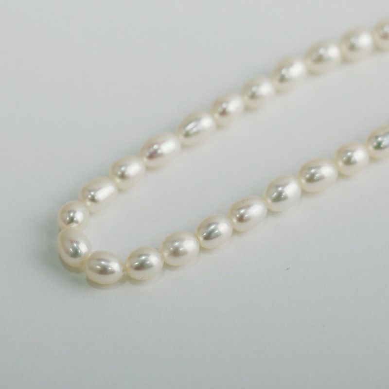 14K GOLD-FILLED RICE PEARL NECKLACE