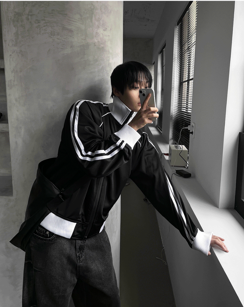 black down line sporty jersey
