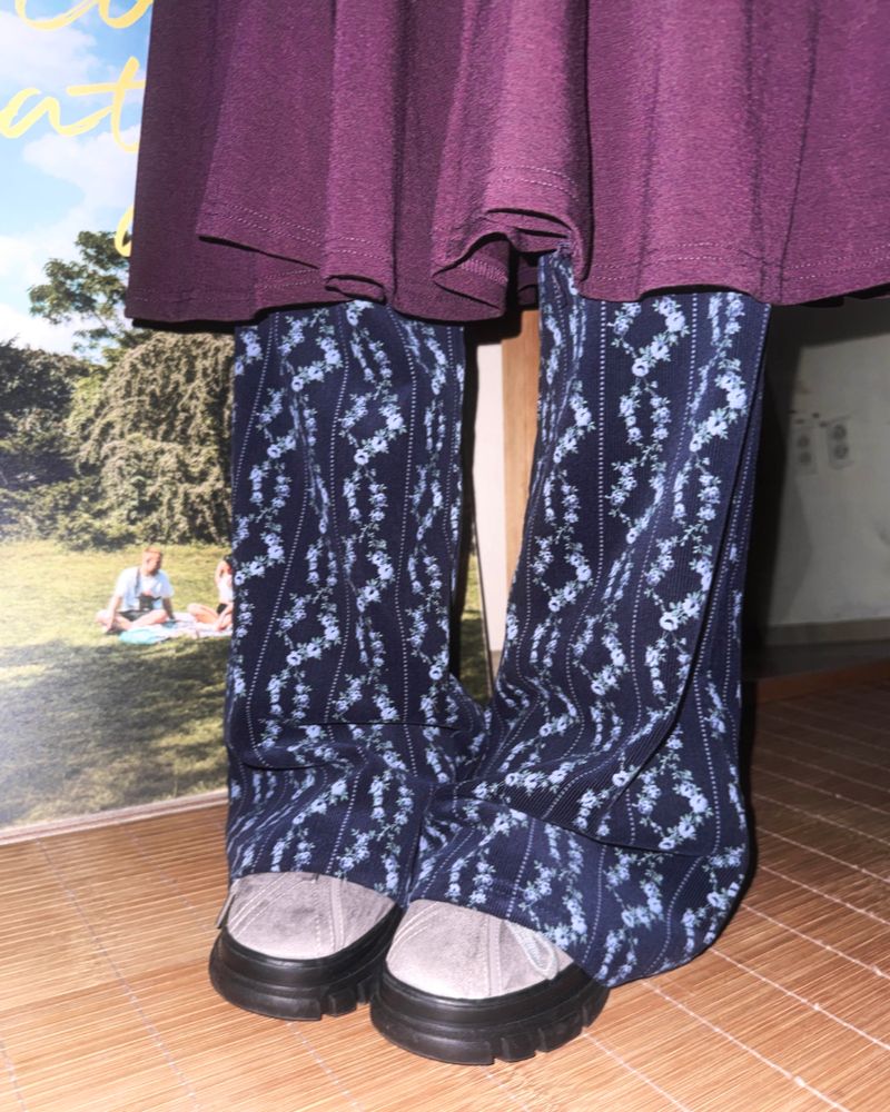 (2color) Vine Flower Corduroy Pants