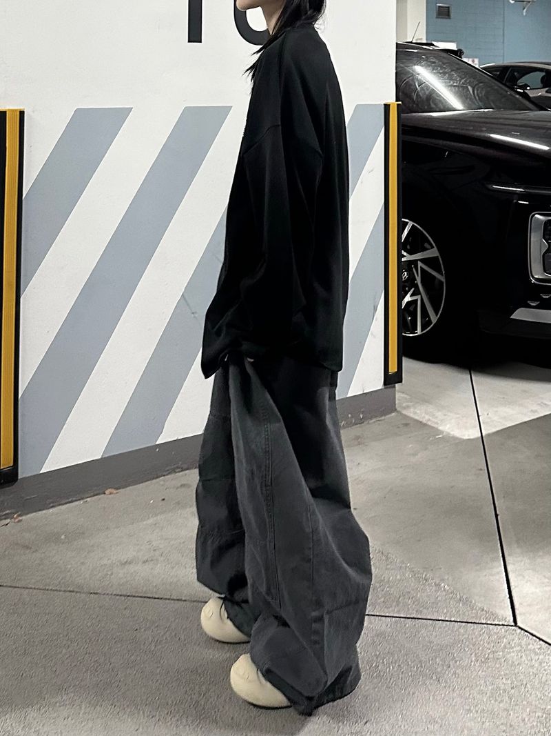knee panel big balloon pants
