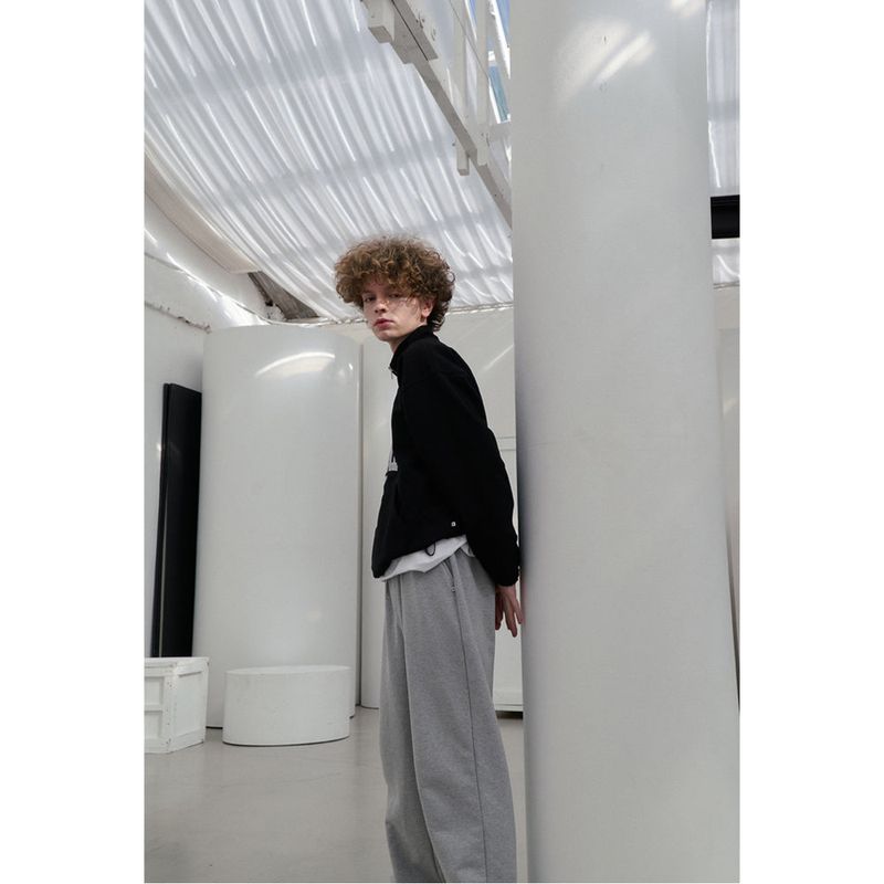 HUKE ロゴ ネイビー ハーフジップアップ MTM