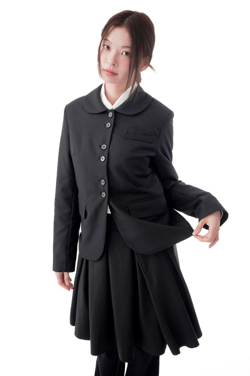  ROUND COLLAR CLASSIC BLAZER