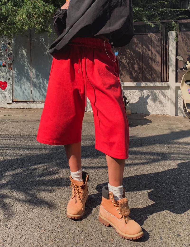 ハイキサイドピンタックワイドハーフパンツ