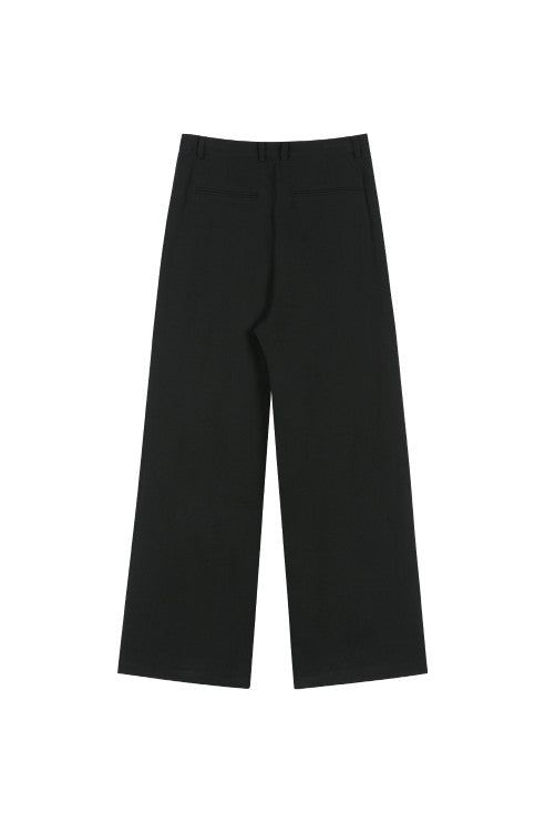 Linen Wide Pants (BLACK)
