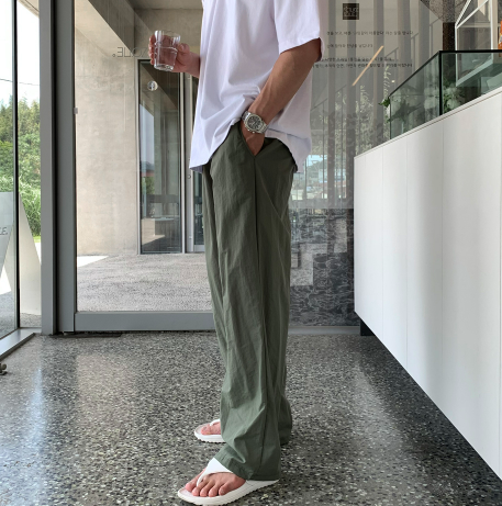 First Cool Air Nylon Banding Wide Pants