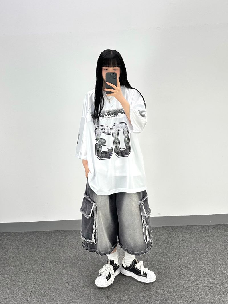 カットオフ ビッグ ポケットショーツ