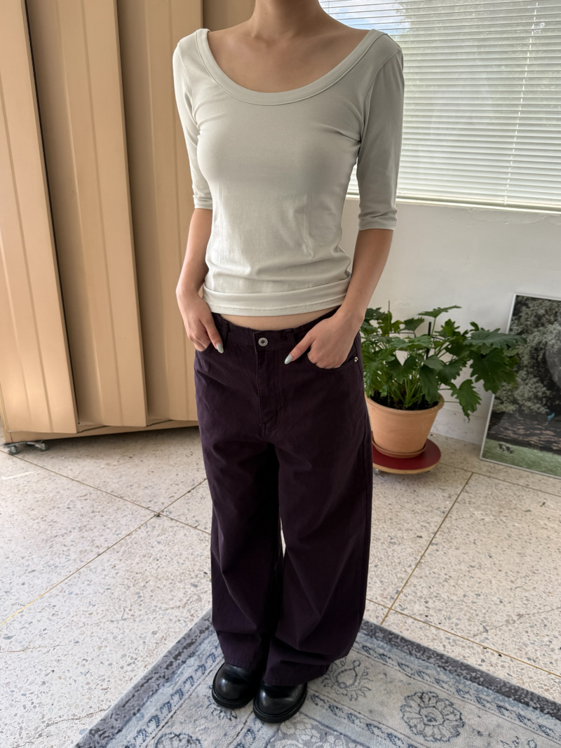 woody cotton wide pants