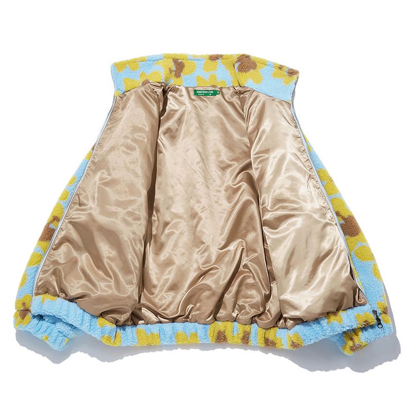 Flower Bear Fluffy Jacket_Sky Blue