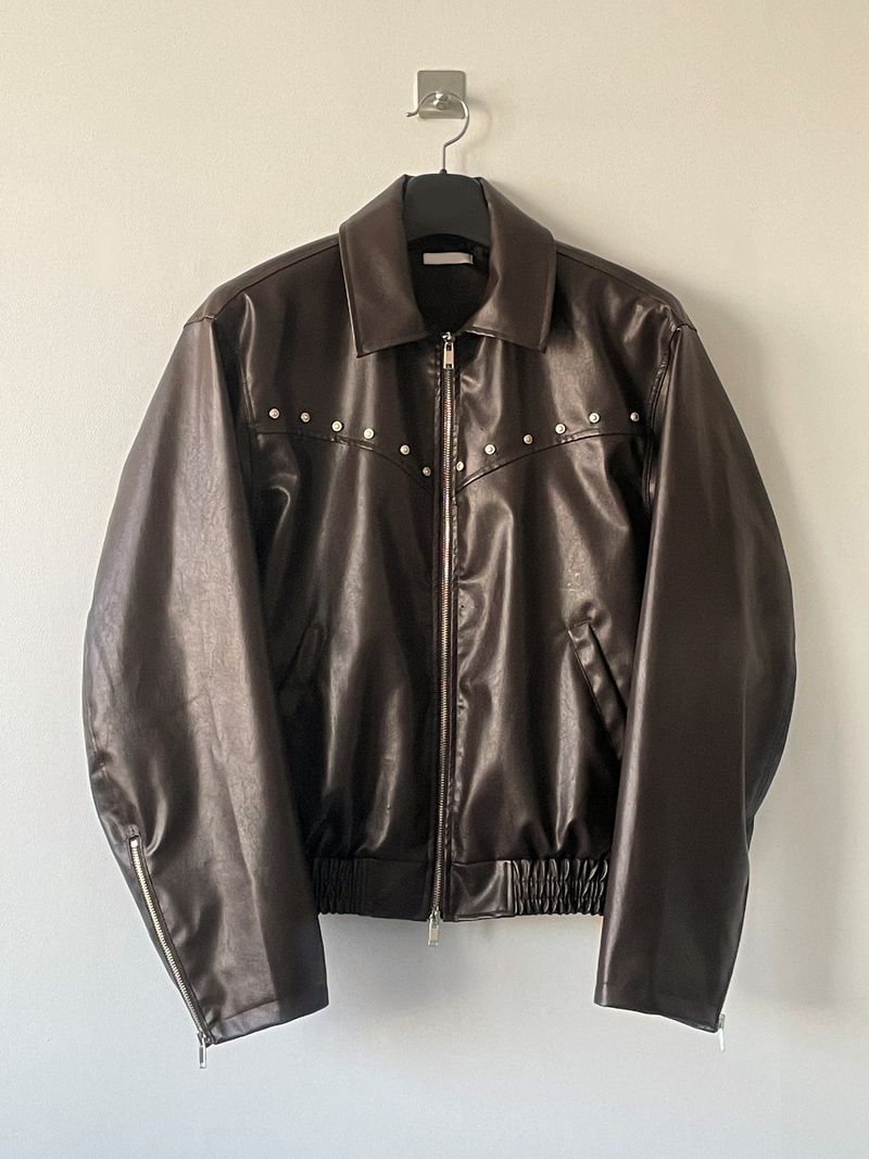 Lucy stud leather jacket